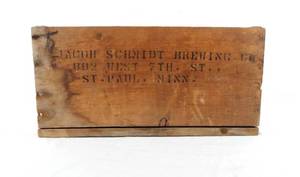lot 222 image: Vintage Jacob Schmidt Brewing Company Wood Crate