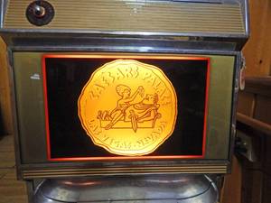 lot 1 image: Vintage 1973 Bally Manufacturing Corporation Caesars Palace Casino Used 5 Cent Slot Machine - UPDATED