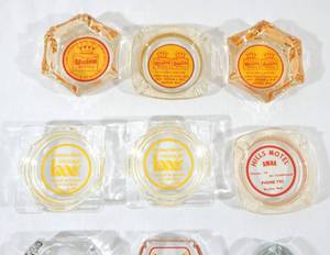 lot 125 image: Lot of Vintage Hotel Ashtrays