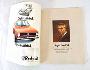 lot 55 image: Vintage 1977 Super Bowl 11 Game Program