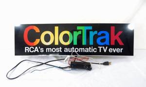 lot 100 image: Vintage 1980s RCA ColorTrak Sign