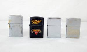 lot 123 image: Lot of Vintage Zippo, Wind Master and Miller Windproof Lighters