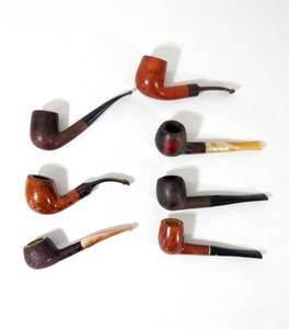 lot 121 image: Lot of Vintage Estate Tobacco Pipes Including Mont Blanc and Roermond Pipes