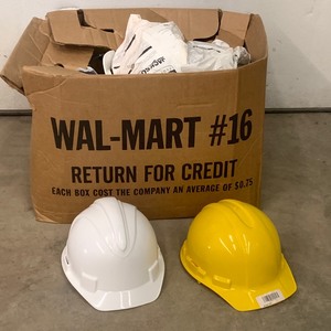 lot 11 image: Box Of Unused Hardhats