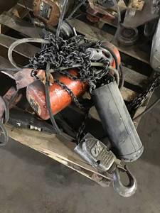 Lot of 3 Hoists Lodestar Protector 2 ton Hoist & Lodestar CM 1 Ton Hoist & Detroit 2 Ton Hoist