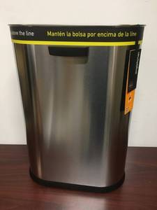 lot 2 image: Simplehuman Stainless Trash Can