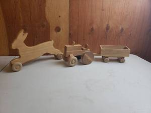 lot 63 image: Wooden Toys on Wheels