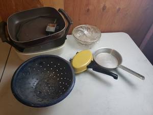 lot 64 image: West Bend Electric Skillet and More