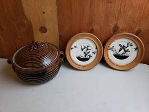 lot 75 image: Decorative Plates and Bean Pot