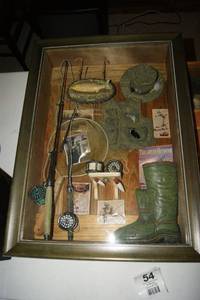 lot 54 image: Fishing Shadow Box