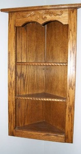 lot 148 image: Small Corner Wooden Display Shelf
