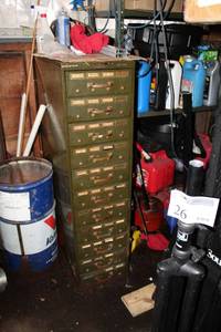lot 28 image: Metal Organizer Cabinet 11-Drawer