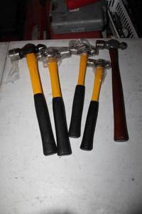 lot 87 image: Lot of (5) Ball Peen Hammers