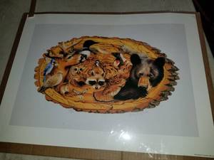 lot 123 image: Wildlife Collage by Joan C. White #90500 Signed Numbered Print