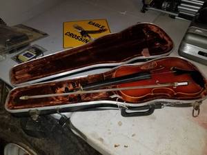 lot 147 image: Violin with Case, Violin Bow