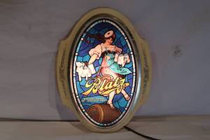 lot 5 image: Lighted Blatz Beer Sign
