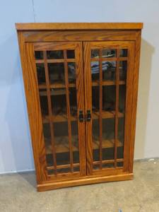 lot 71 image: Mission Style BookcaseCabinet