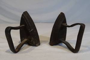 lot 74 image: 2 Cast Iron Irons