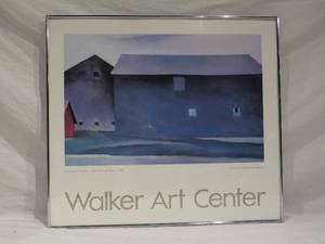 lot 78 image: Framed Georgia OKeffee Lake George Barns Poster