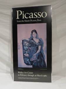 lot 79 image: Framed Exhibition Poster featuring Picassos Portrait of Olga