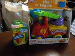 lot 43 image: Sidewalk Chalk and Fire Engine...