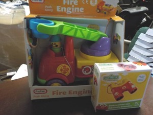 lot 49 image: Fire Engine and Sesame Street Binoc...