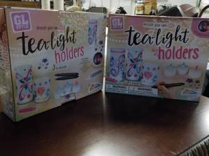 lot 55 image: Set of 2 Tea Light Holders Kit...