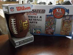 lot 58 image: Wilson Football and Double Sided Ta...