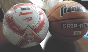 lot 69 image: Franklin Soccer Ball and Basketball...