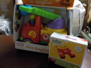 lot 77 image: Fire Engine and Sesame Street Binoc...