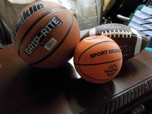 lot 94 image: 2 Basketballs and Footballs...