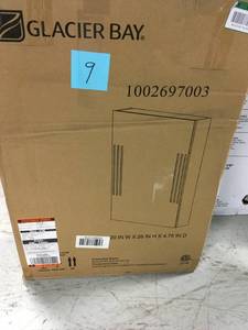 lot 9 image: Glacier Bay SP5680 - 20 in. x 26 in. Surface Mount Medicine Cabinet with LED- not used