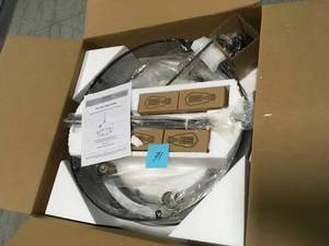 lot 71 image: Home Decorators Collection 35 In. 6-light Forged Bronze Oval Chandelier Wshade- not used