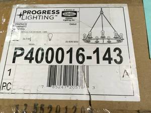 lot 89 image: Debut Collection 9-light Graphite Chandelier- not used