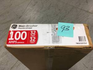 lot 93 image: GE PowerMark Gold 100 Amp 32-Space 32-Circuit Indoor Main Breaker Circuit Breaker Panel- not used