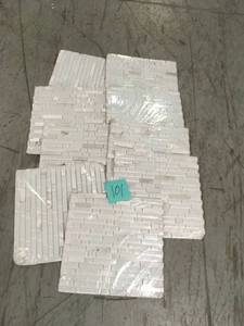 lot 101 image: (Lot of 9) MSI Delano Blanco 12 in. x 12 in. x 6 mm Glass Stone Mesh-Mounted Mosaic Tile- not used