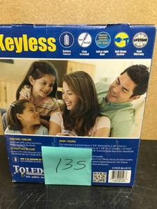 lot 135 image: Toledo Fine Locks Bilbao Single Cylinder Stainless Steel Touch Screen Door Lock- open box