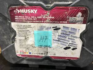 lot 147 image: Husky Mechanics Tool Set (185-Piece)  USED MISSING Pieces