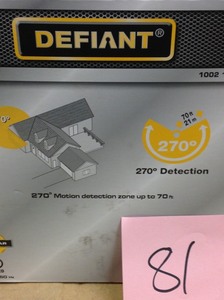 lot 81 image: Defiant 270 Degree Bronze Motion Outdoor Integrated LED Security Light- not used