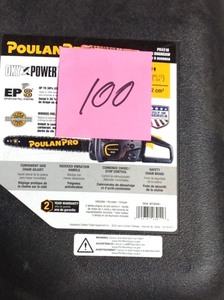 lot 100 image: Gas Chainsaw 18 42 cc 2 Cycle Anti Vibration Handle Chain Brake Automatic Oiler- good condition