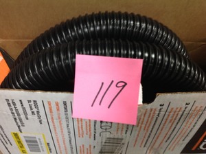 lot 119 image: RIDGID 1-14 in. - 1-78 in. x 7 ft. Tug-A-Long Vacuum Hose for Wet Dry Vacs- not used