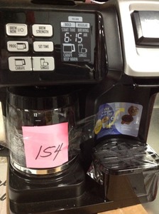 lot 154 image: Hamilton Beach - FlexBrew 12-Cup Coffee Maker - Black- good condition