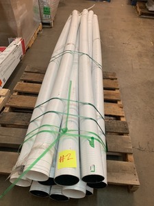 lot 2 image: (Lot of 11) Advanced Drainage Systems 4 in. x 10 ft. Triplewall Pipe Solid- good condition