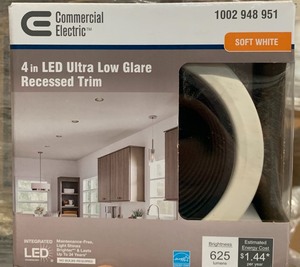 lot 8 image: 384 pieces total- 4 in. 3000K Soft White Integrated LED Recessed Ultra Low Glare Trim Downlight with Deep Black Baffle Insert 625 Lumens - new