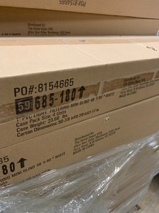 lot 17 image: Pallet of 172 white 48x60 blinds 685-180 1 PVC light