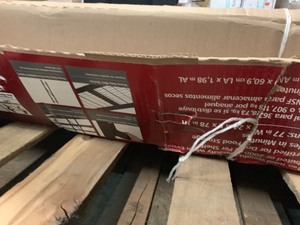 lot 25 image: 77 X 24 x 79 husky black shelving kit store return - has not been inspected