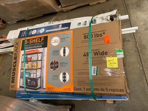lot 27 image: Large pallet lot 3 large metal racks and miscellaneous hardware