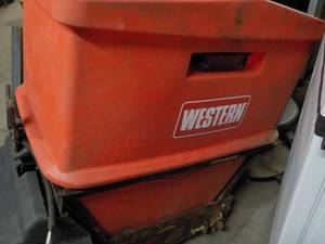 lot 2 image: Western Pro Flo 2 truck mount spreader with all wiring