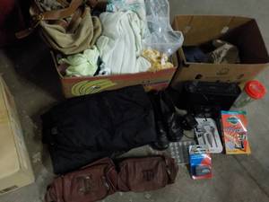 lot 21 image: Coach Bag, Clothes, Shoes, Snow Pan...