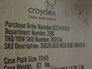 lot 39 image: Croyodex 36 x 26 Triview Medicine C...